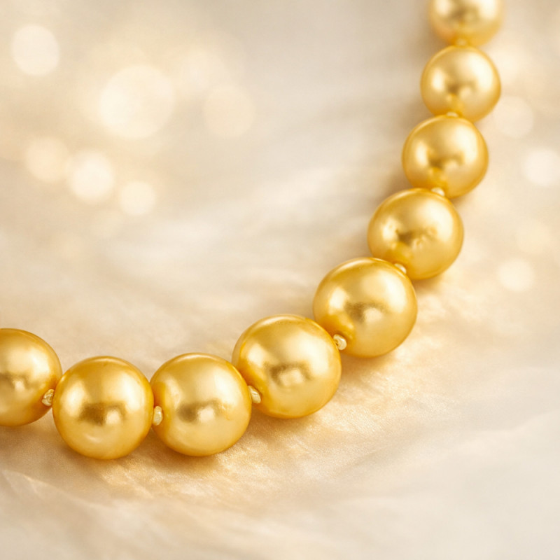 exkluzivní náhrdelník ze zlatých south sea perel