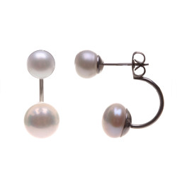 perlové náušnice nerez dvě perly