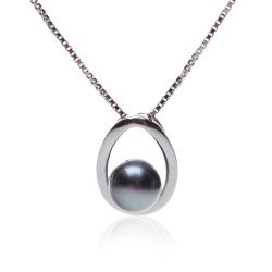 perlový přívěsek - tahitská perla, stříbro