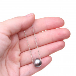 perla na řetízku - tahitská perla B 13 mm