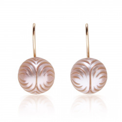 zlaté perlové náušnice