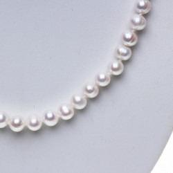 perlový náhrdelník stříbro