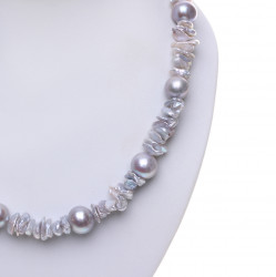 PH289_03_perlový náhrdelník šedý keshi a edisonovy perly