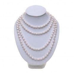 PH234_01-perlový náhrdelník bílý 150cm