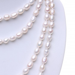 PH234_02-perlový náhrdelník bílý 150cm