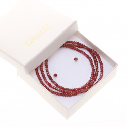 stříbrná souprava s granáty