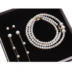 Zlatá perlová svatební souprava 4ks 585_01