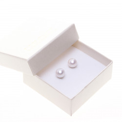 PP096_02_Stříbrné perlové náušnice s kasumi perlami, bílé 8,5 mm