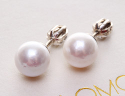 PP096_03_Stříbrné perlové náušnice s kasumi perlami, bílé 8,5 mm