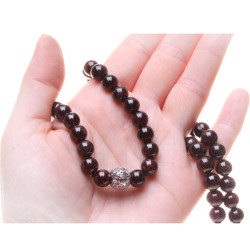 KH339_07_Náhrdelník se stříbrem a granáty 52 cm