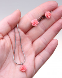 LT286_02_Korálová souprava růžičky nerez