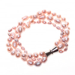 PR115_03_Perlový náramek lila trojřadý