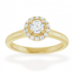 BRR001_05_Zlatý zásnubní prsten s diamanty – halo