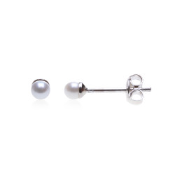 stříbrné perlové náušnice