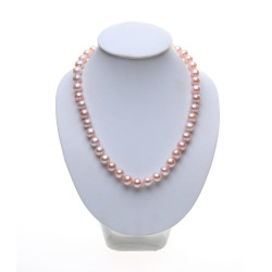 perlový náhrdelník lila