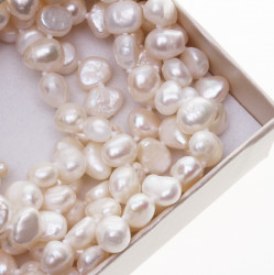 PH068_04_dlouhý bílý perlový náhrdelník barokní perly 130 cm