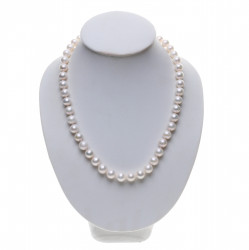 PH022_01_perlový náhrdelník bílý AA 7,5 mm, 41 cm