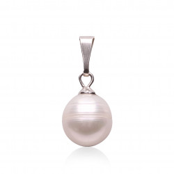 perlový přívěsek bílá rýhovaná perla
