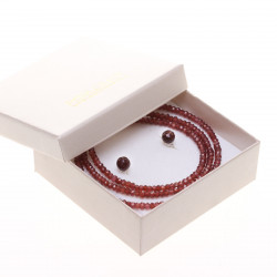 KS186_03_stříbrná souprava s granáty_náhrdelník, náramek a náušnice