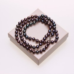 černý perlový náhrdelník , dárkové balení
