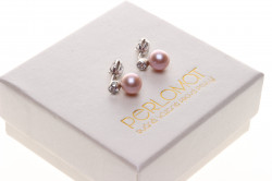 stříbrné perlové náušnice