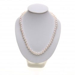 perlový náhrdelník akoya, bílý