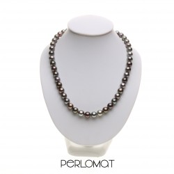 náhrdelník z tahitských perel - 41 cm - jakost A- 8-9 mm - gemologický certifikát