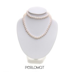 bílý perlový náhrdelník