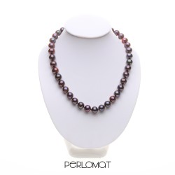 černý perlový náhrdelník, 41 cm