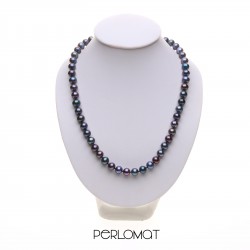 černý perlový náhrdelník 8mm