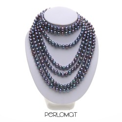 elegantní černý perlový náhrdelník