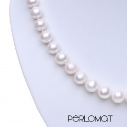 bílý perlový náhrdelník 41 cm