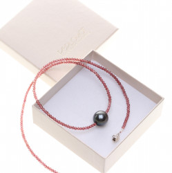 EH136_05_náhrdelník s tahitskou perlou a s granáty stříbro