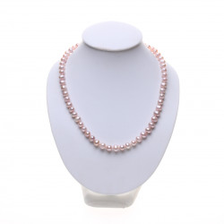 perlový náhrdelník lila